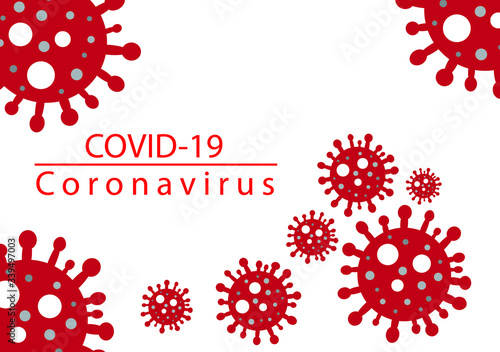 COVID-19 or Coronavirus book report cover in an red tone.