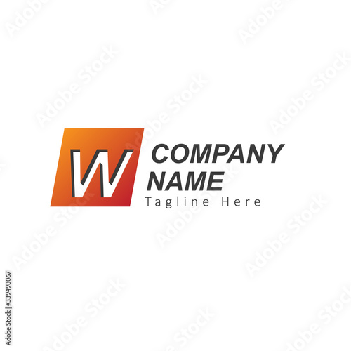 Free Download Initial Letter W Logo with Square. Design Vector Illustration Template - GFXLoad