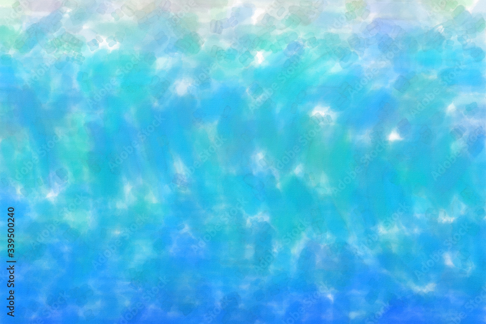 Blue waves Watercolor with low coverage abstract paint background.