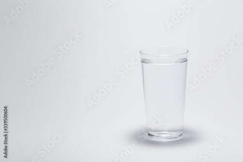 glass water drinking isolated on white background