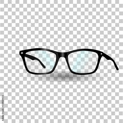 Black glasses for vision. Vector
