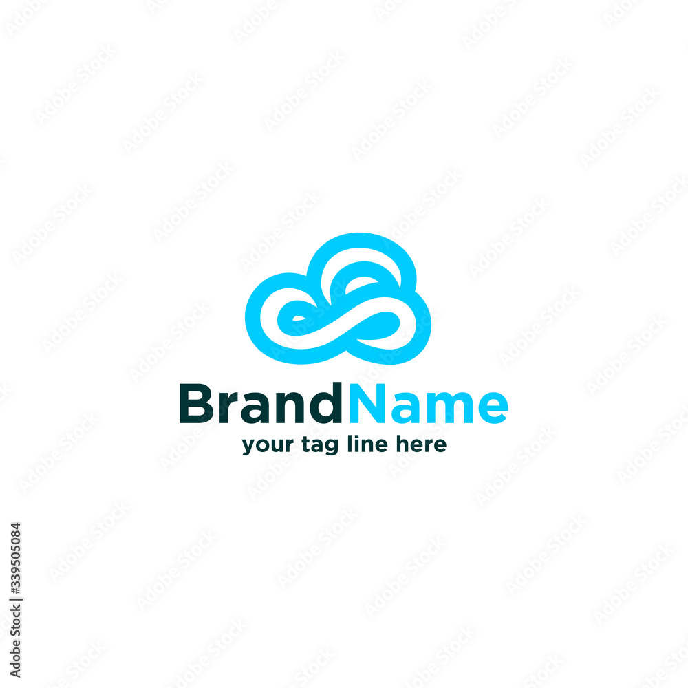 cloud logo template vector cloud logo template vector