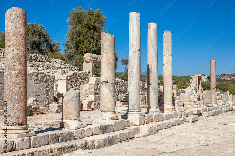 Ruins of the ancient city of Patara, Antalya, Turkey.