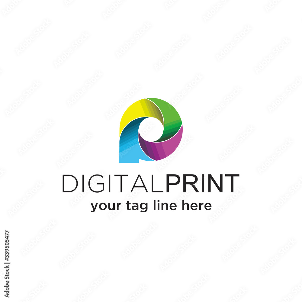 digital print logo template vector. digital print logo template vector.