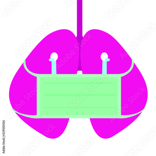Lung with Surgical mask cry