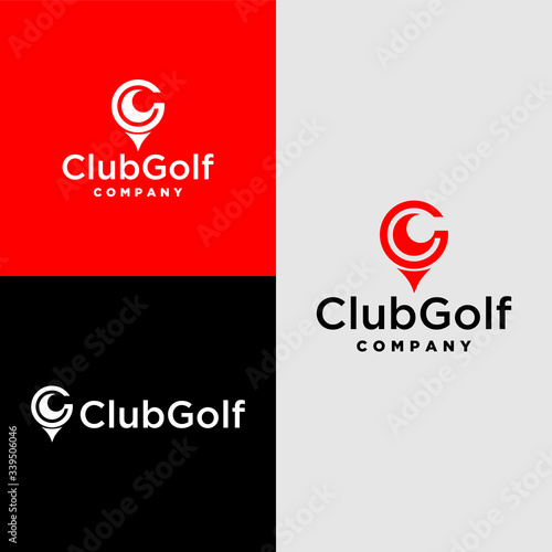  golf logo template vector