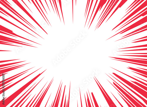 Cartoon Background Surprise Scene In The Limelight 背景 集中線 放射線 漫画 マンガ まんが 驚き サプライズ 赤 Stock Vector Adobe Stock