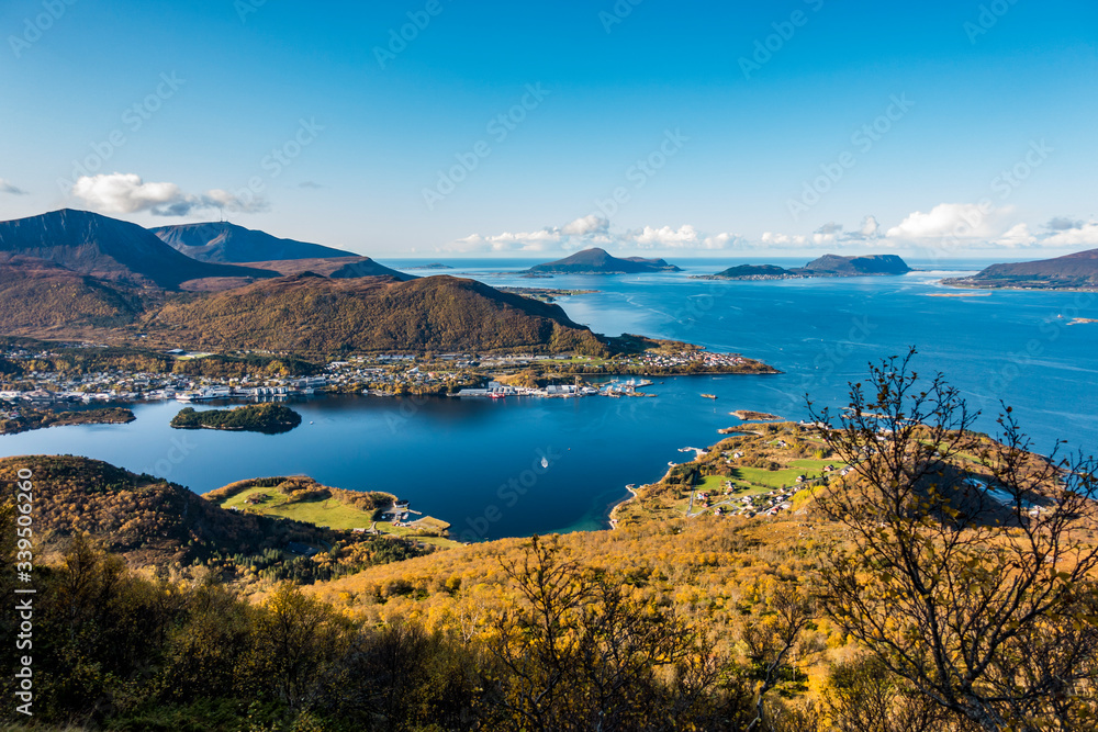 Scenic view of norway's fiord and mountains
Scenic view of norway's fiord and mountains