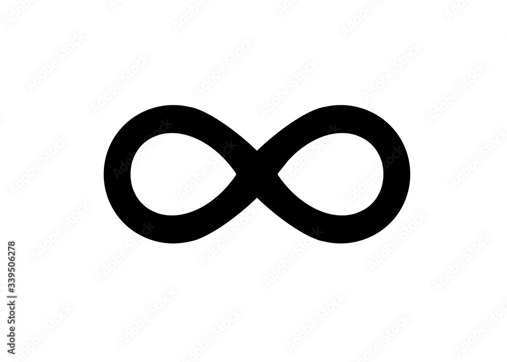infinity symbol on white background infinity symbol on white background