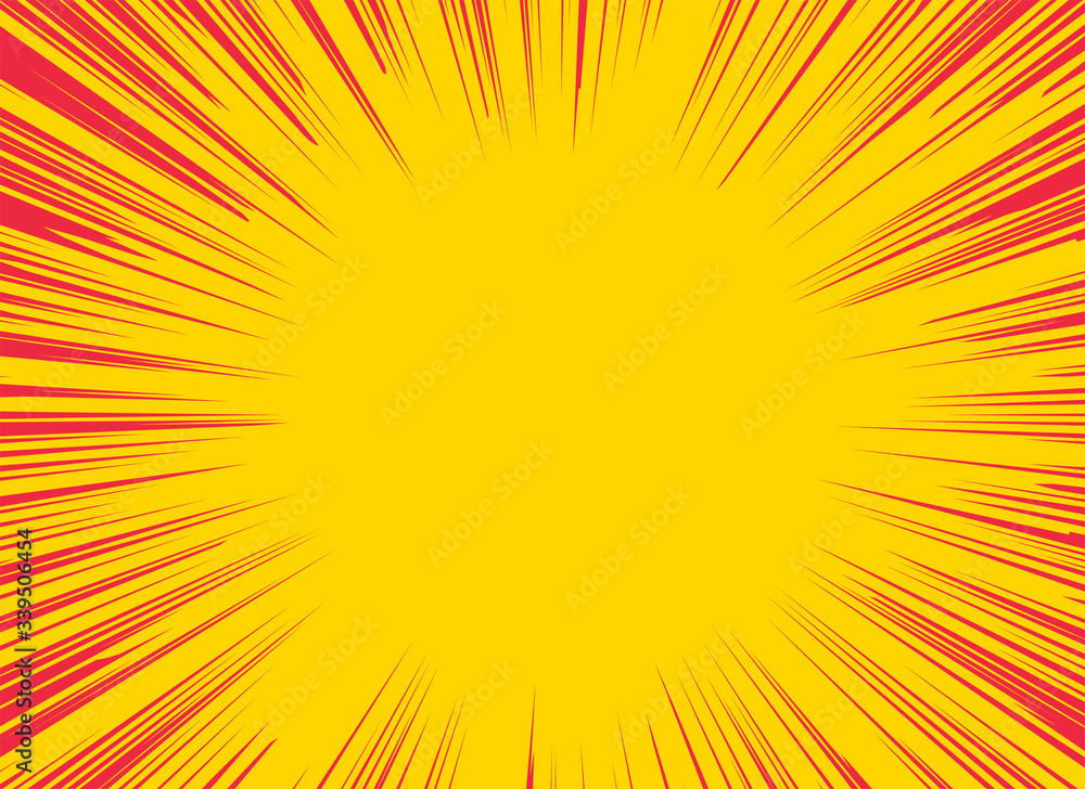 Cartoon Background Surprise Scene In The Limelight 背景 集中線 放射線 漫画 マンガ まんが 驚き サプライズ 赤 Stock ベクター Adobe Stock