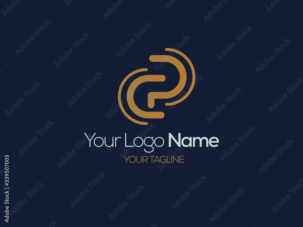 Fototapeta premium c logo p logo cp logo mentoring