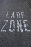 Loading zone marked on a street
