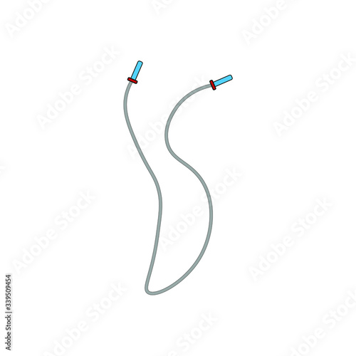 skipping rope boxing training. illustration for web and mobile design.