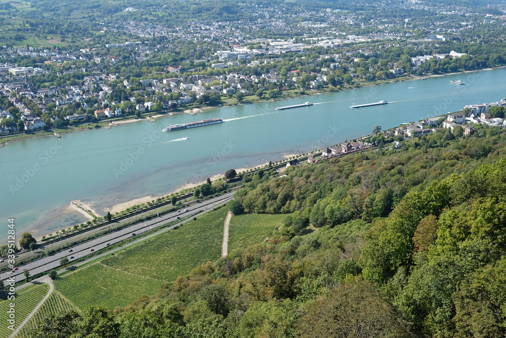 Looking over the river Rhine near Königswinter