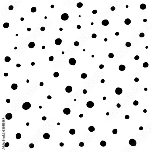 Black dots on white background