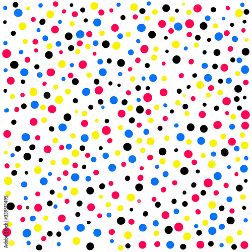 Colorful dots pattern on white background vector