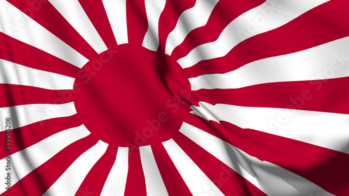 Obraz na płótnie Rising Sun Flag Japanese   waving 3D animation