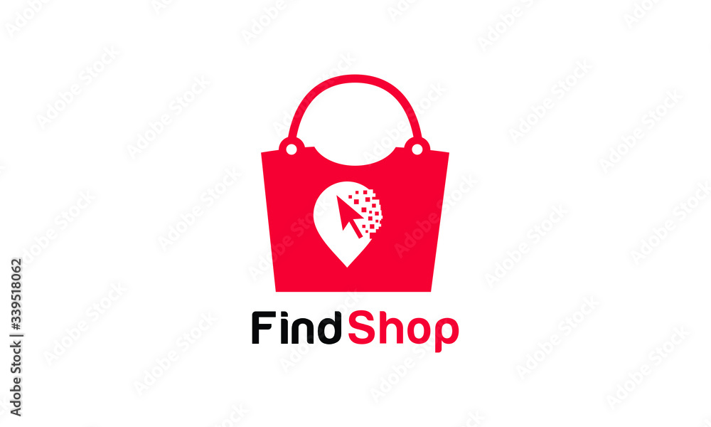 grocery and online shop logo design vector grocery and online shop logo design vector