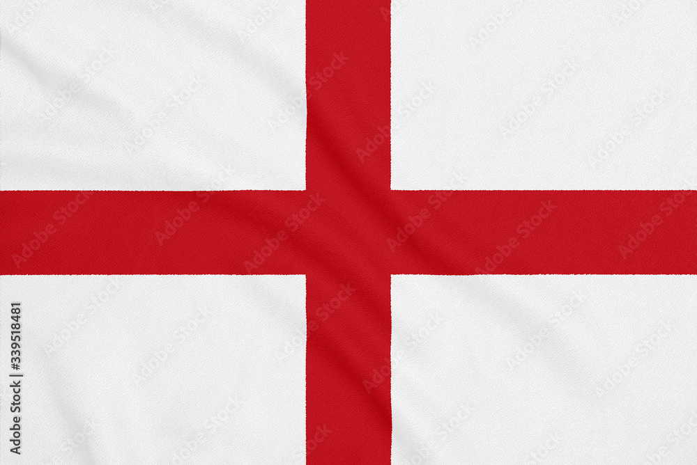 Flag of England. White red flag. National symbol of England. Textile flag Flag of England. White red flag. National symbol of England. Textile flag