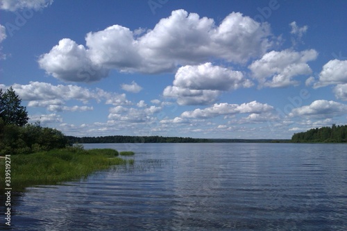 Fototapeta Naklejka Na Ścianę i Meble -  clouds over the lake
