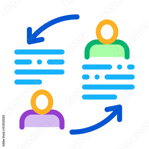 knowledge sharing icon vector. knowledge sharing sign. color symbol illustration