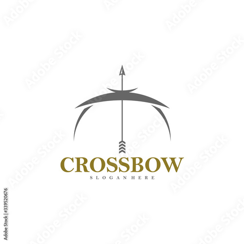 Crossbow Logo vector template, Arrow archery logo design concepts