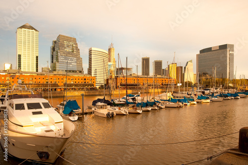 Skyline from Puerto Madero, Capital Federal, Buenos Aires, Argentina, South America