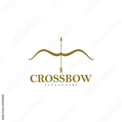 Crossbow Logo vector template, Arrow archery logo design concepts