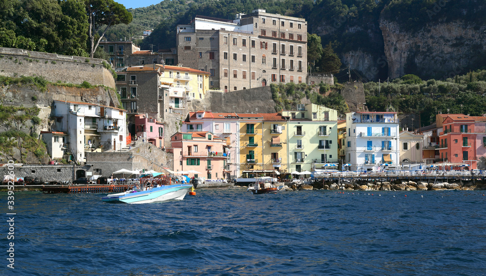 Sorrento, Italy: Looking towards the old port area from the sea.