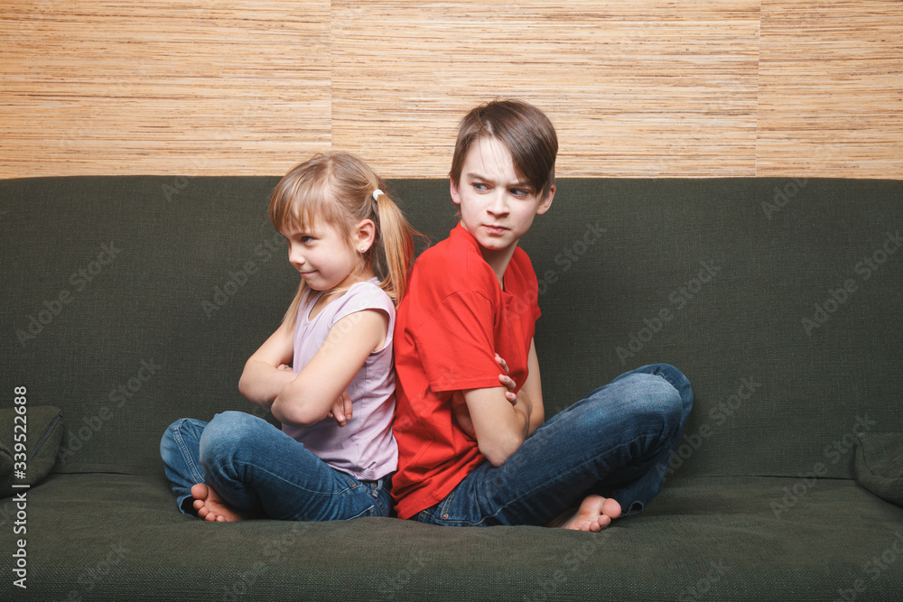 Siblings locked in at home during self-isolation Siblings locked in at home during self-isolation