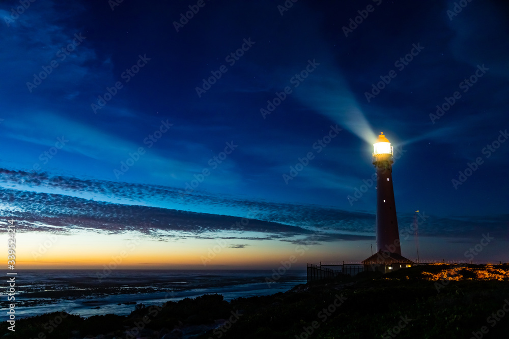Slangkop Lighthouse near the town of Kommetjie in Cape Town, Sou