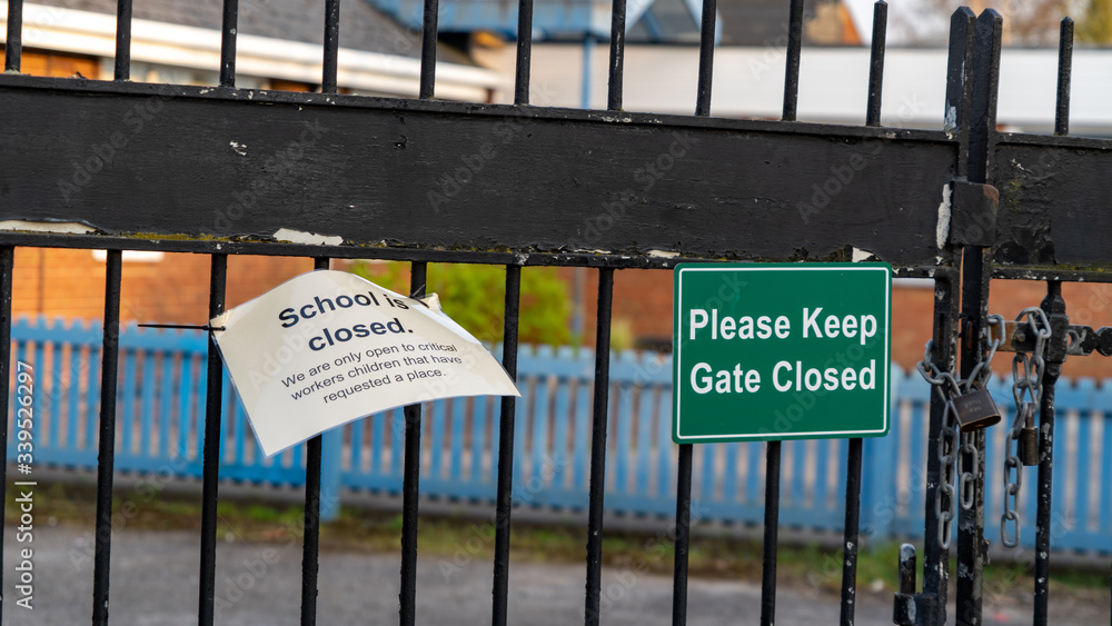 School closed during COVID-19 pandemic lockdown School closed during COVID-19 pandemic lockdown