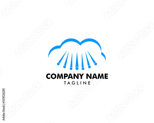Cloud Hail Logo Vector Icon