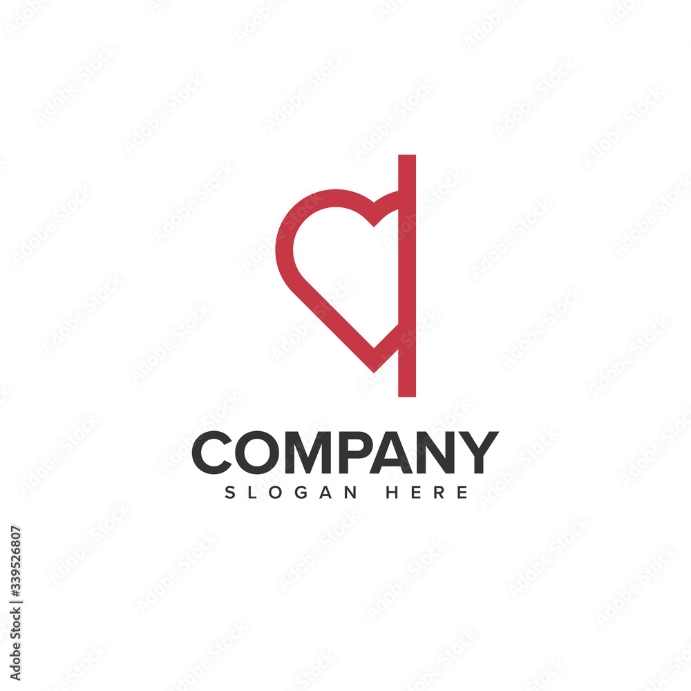 Love Hide logo vector design