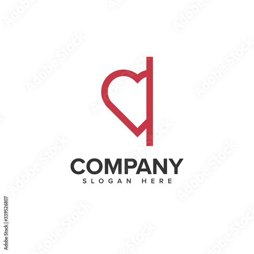 Love Hide logo vector design