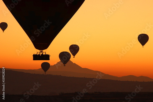 beautiful sunrise in Cappadocia, Turkey