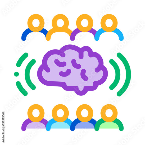 collective mind icon vector. collective mind sign. color symbol illustration