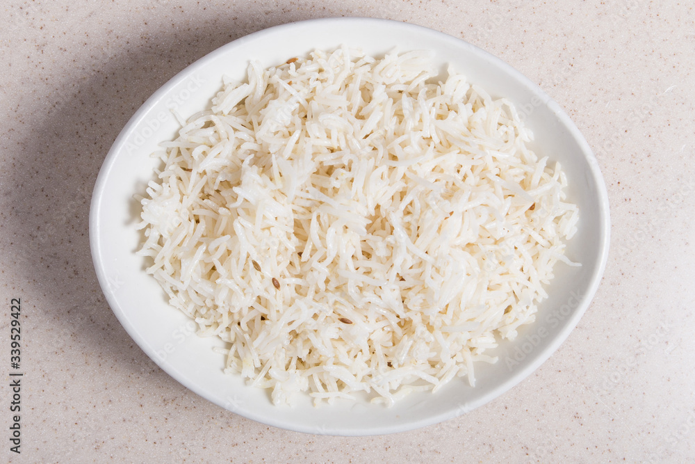 Portion of a steam rice Portion of a steam rice