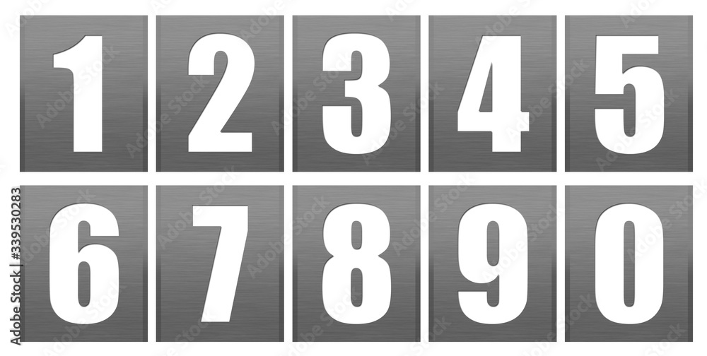 Digits set - Grey Digits set - Grey