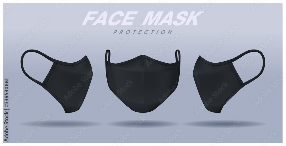 face mask design template, dust protection & breathing medical