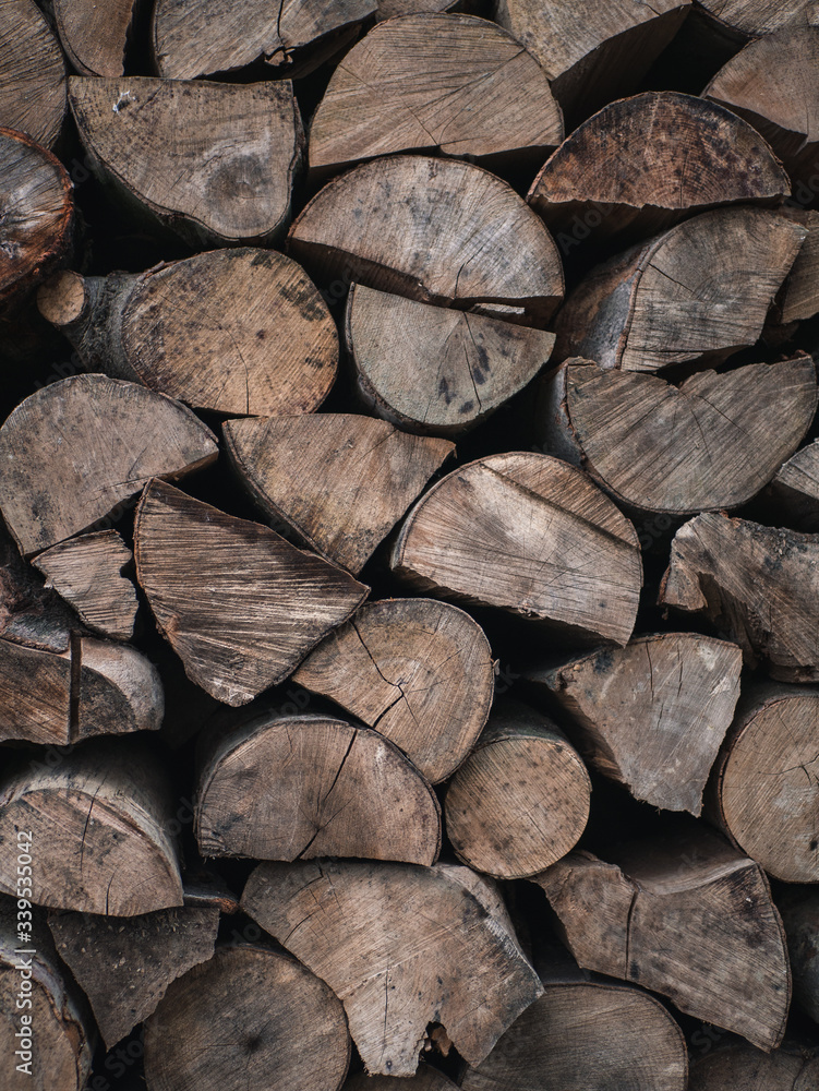 Fototapeta premium Stack of wood