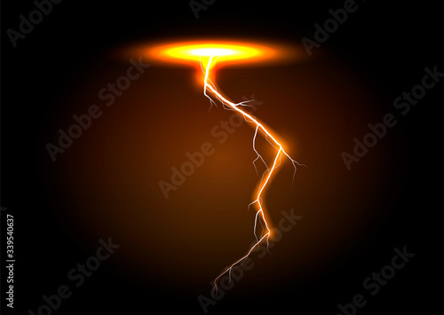 lightning bolt on transparent background.