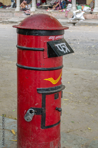 Photography Traditional British model post box in India