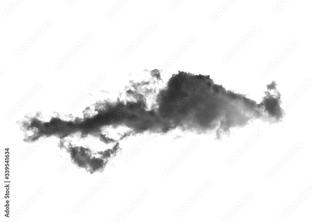 Obraz premium Black smoke on a white background