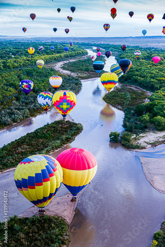 Hot Air Balloons on the River