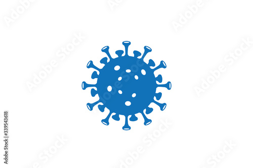 Coronavirus Bacteria Cell Icon, 2019-nCoV Novel Coronavirus Bacteria. No Infection and Stop Coronavirus Concepts. Dangerous Coronavirus Cell in China, Wuhan. Isolated Vector Icon