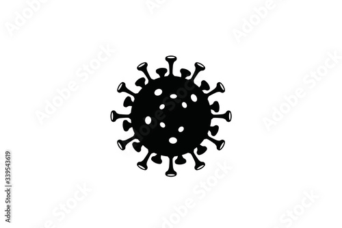 Coronavirus Bacteria Cell Icon, 2019-nCoV Novel Coronavirus Bacteria. No Infection and Stop Coronavirus Concepts. Dangerous Coronavirus Cell in China, Wuhan. Isolated Vector Icon