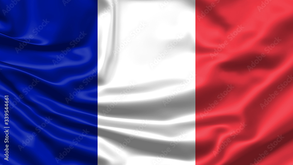 Realistic flag. Waving flag of the country of the European Union. 3d illustration Realistic flag. Waving flag of the country of the European Union. 3d illustration