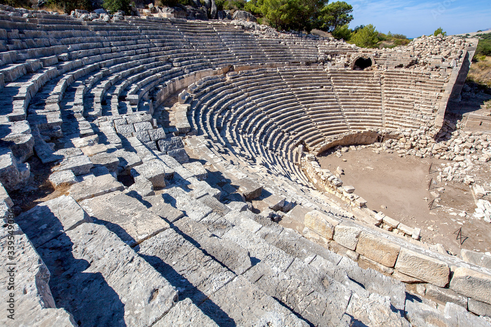 Theater in the ancient city of Patara, Antalya, Turkey.