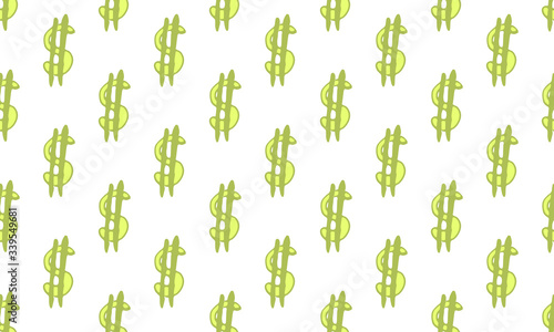 dollar pattern on a colored background. pattern illustration